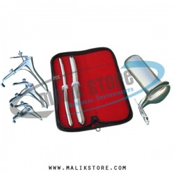 Hegar uterine dilator set 2pieces 9-10, 17-18, grave 3pcs, collin large
